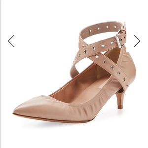 $845 Valentino Love Latch rockstud heels flat 7.5